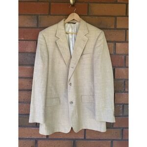 Brooks Brothers Wool/Silk/Linen Blend Tan Blazer Jacket‎ Sport Coat | Size 42L